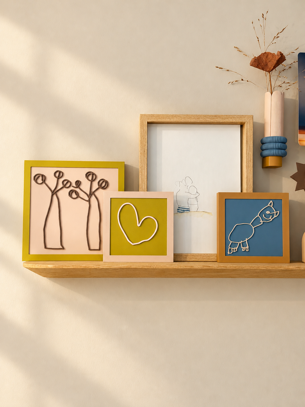 Kunst in een lijstje - Jouw kindertekening in 3D