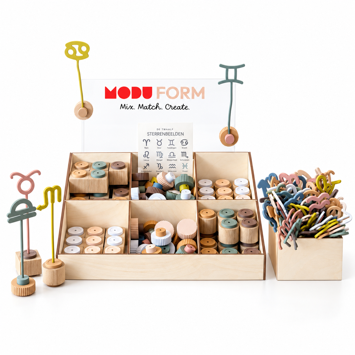 Startersset - ModuStars - Moderne familiegalerij doormiddel van sterrenbeelden - Display cadeau!