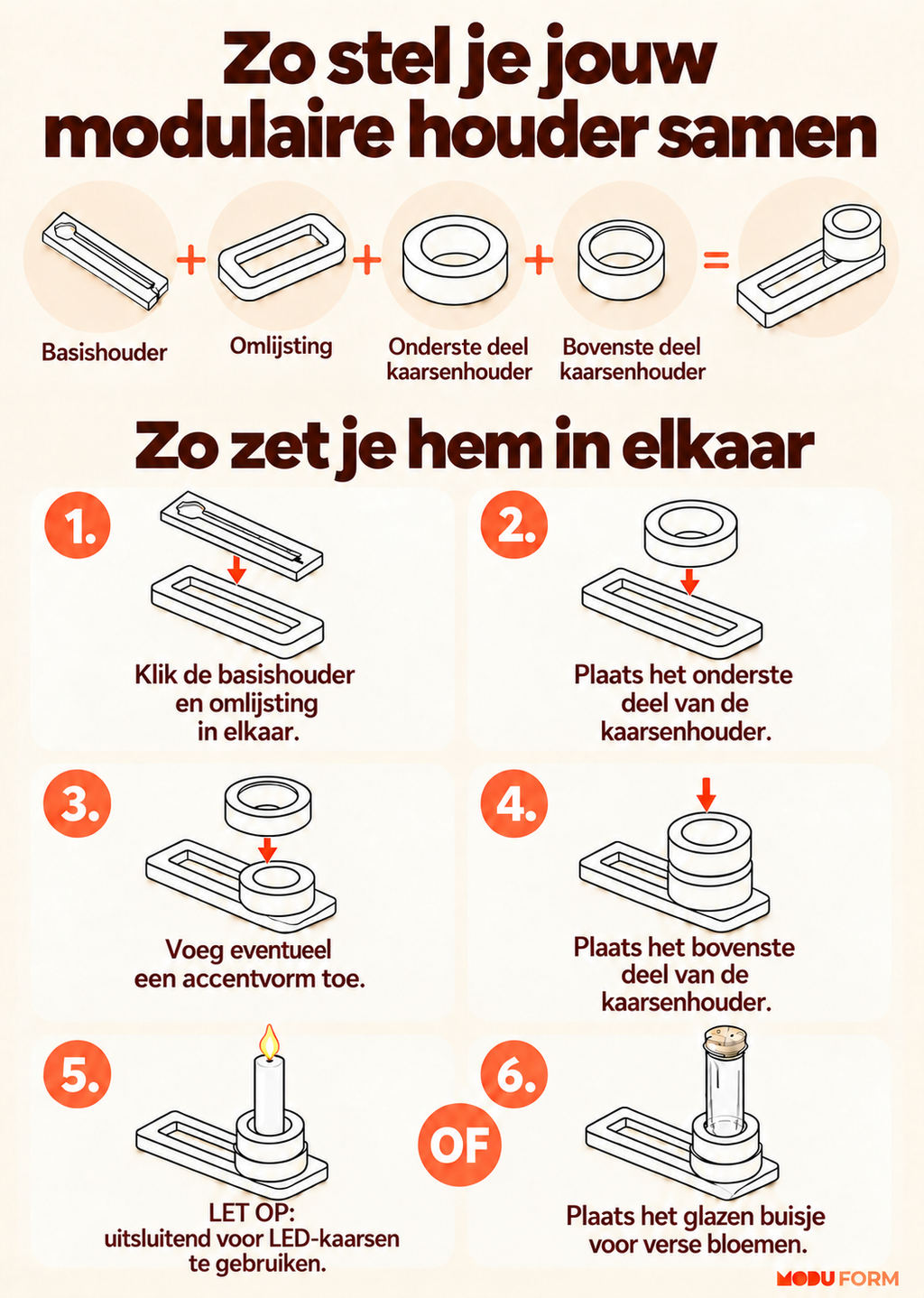 Modulaire houder | Alles in één!