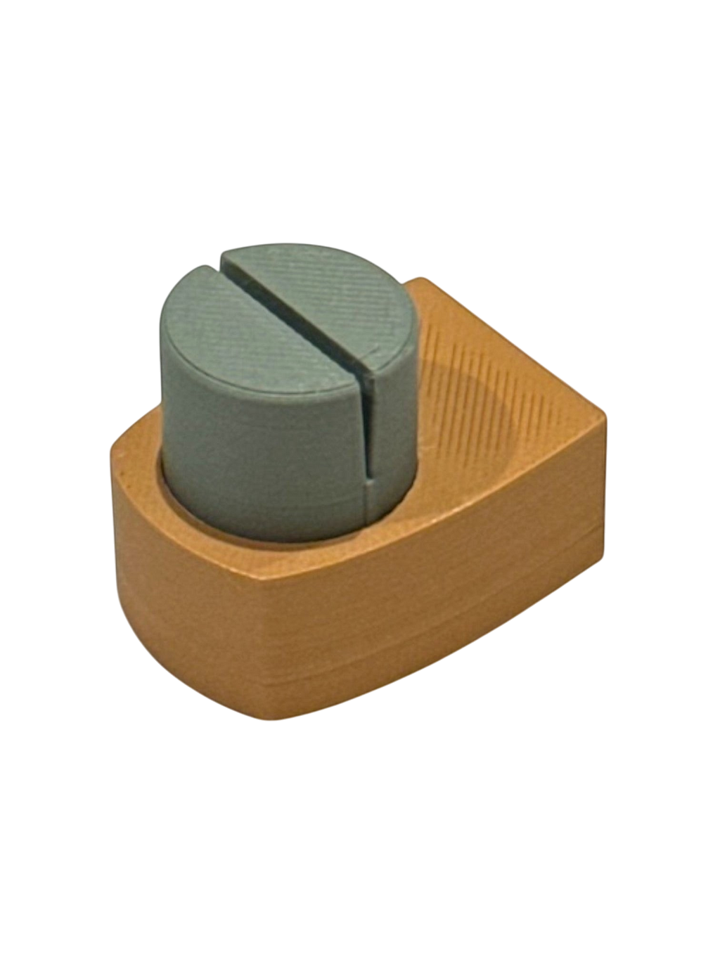 ModuForm ModuMemories Holder in beige en groen, gemaakt van duurzaam PLA voor foto's, kaarten of ModuNumbers.