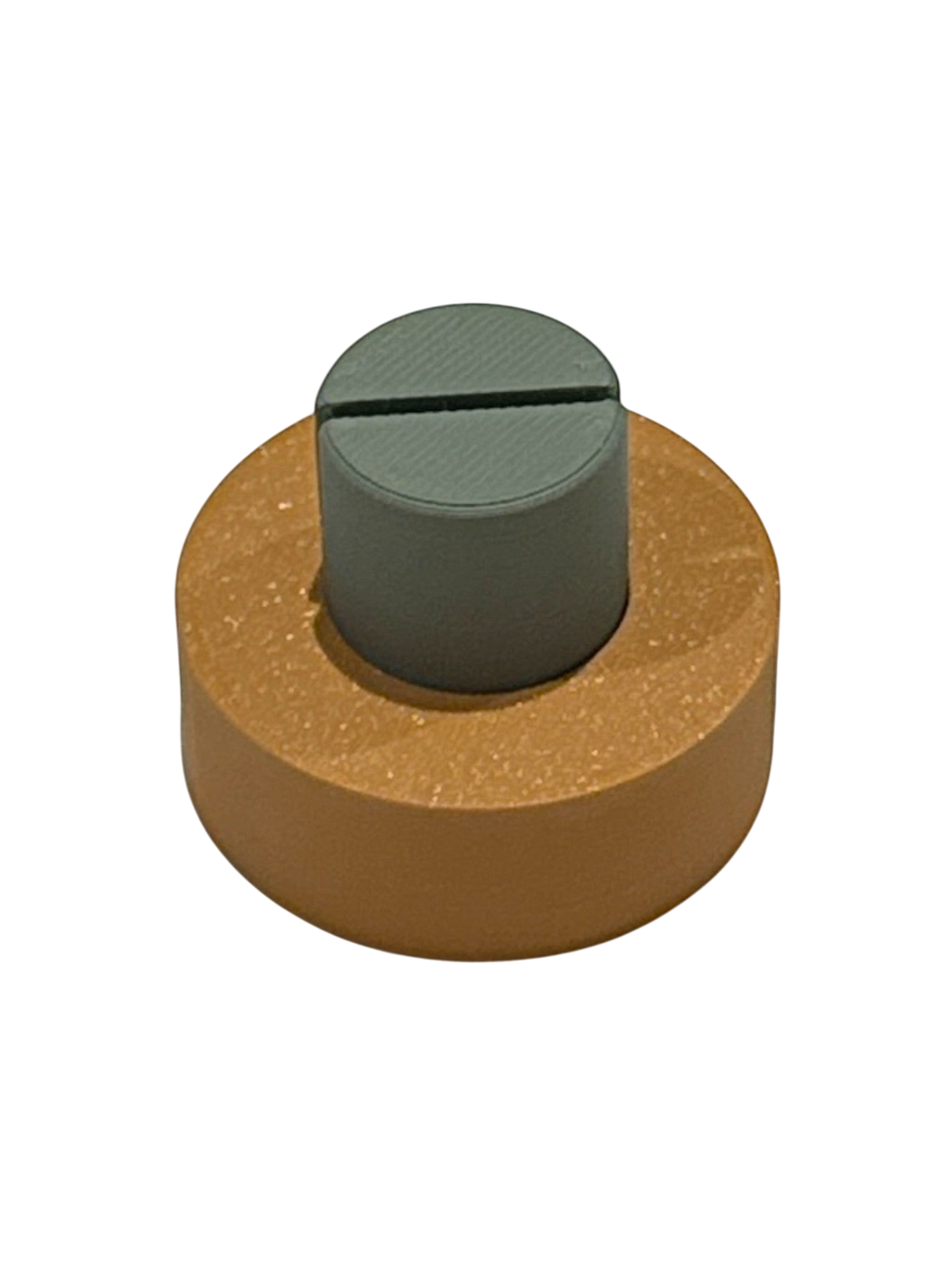 ModuForm ModuMemories Holder in bruin en grijs, een duurzame PLA kaarthouder voor foto's of kunstwerken.